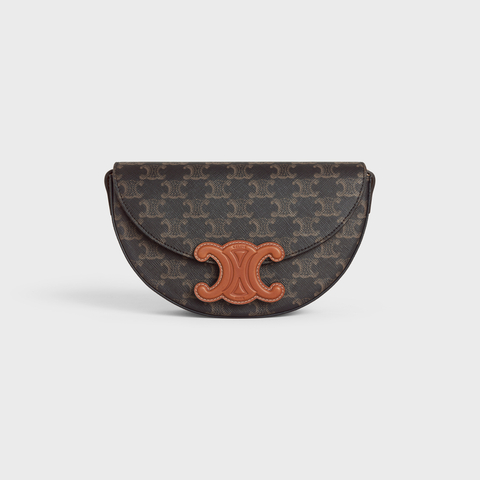 BESACE CUIR TRIOMPHE IN TRIOMPHE CANVAS AND CALFSKIN TAN - Image 1